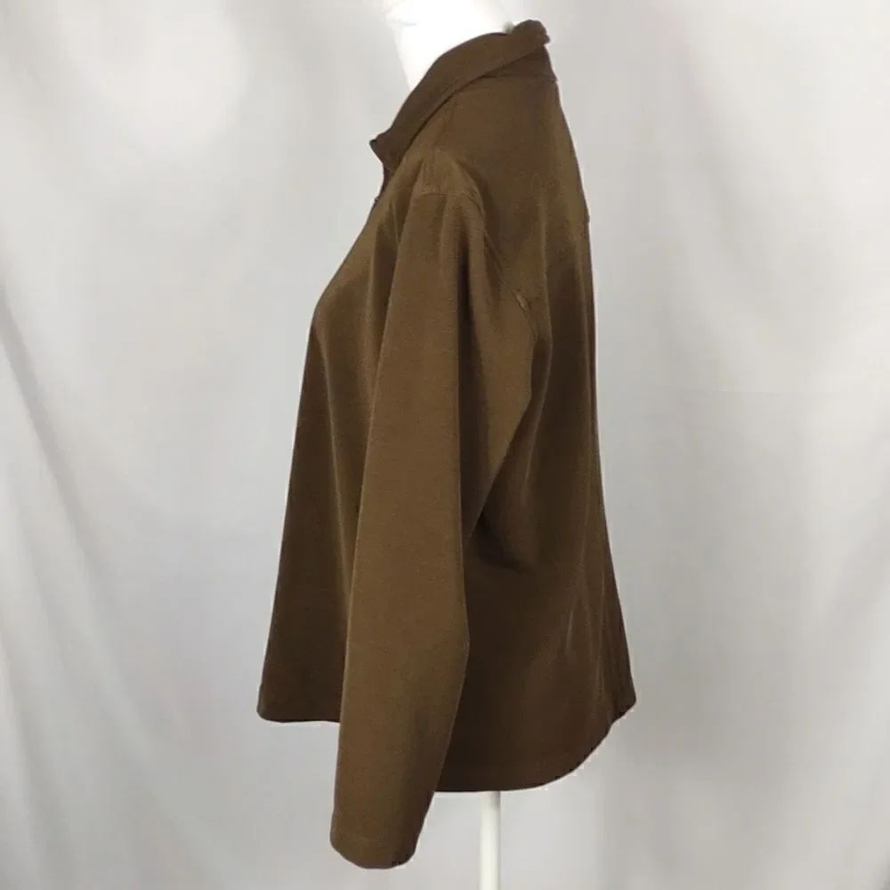 Chico's Design Green Full Zip Woman's Jacket - Picture 3 of 6